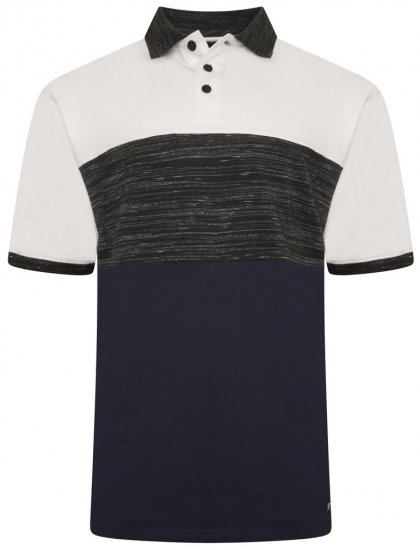 Kam Jeans 5484 Cut & Saw Inject Polo Shirt Charcoal - Поло тениски - мъжки тениски с яка големи размери