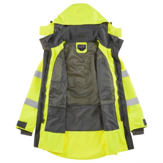 Leo Eastleigh Ecoviz 10K Performance Breathable Anorak Hi-Vis Yellow - Работно облекло - мъжки работно облекло големи размери