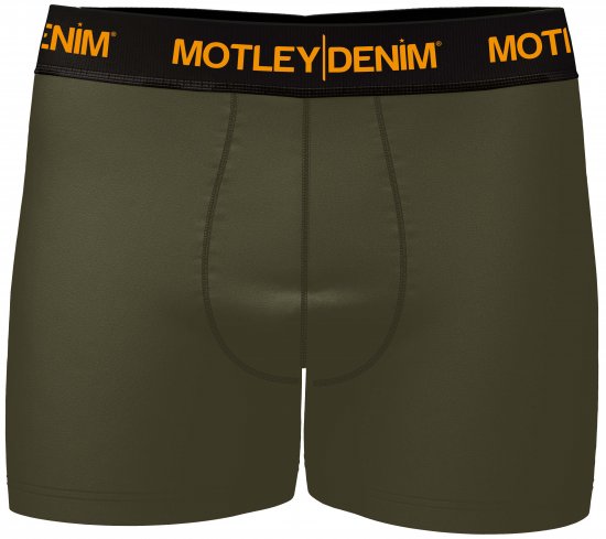 Motley Denim Amsterdam Boxershorts Dark Khaki 2-pack - Бельо & Бански шорти - Мъжко бельо големи размери