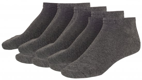 Adamo Anton sneaker-socks Charcoal 4-pack - Бельо & Бански шорти - Мъжко бельо големи размери