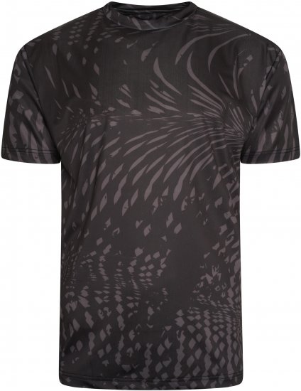 Kam Jeans AP003 Active Performance Marl Tee Black - Тениски - мъжки тениски големи размери