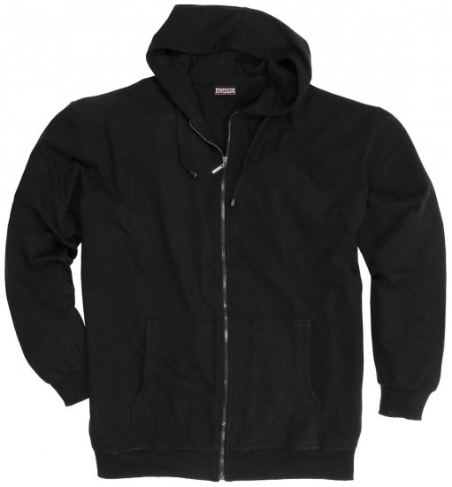 Adamo Athen Hoodie with Zipper Black - Суичъри & cуичъри с качулка - мъжки суичъри големи размери