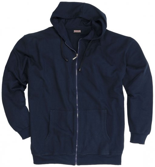 Adamo Athen Hoodie with Zipper Navy - Суичъри & cуичъри с качулка - мъжки суичъри големи размери