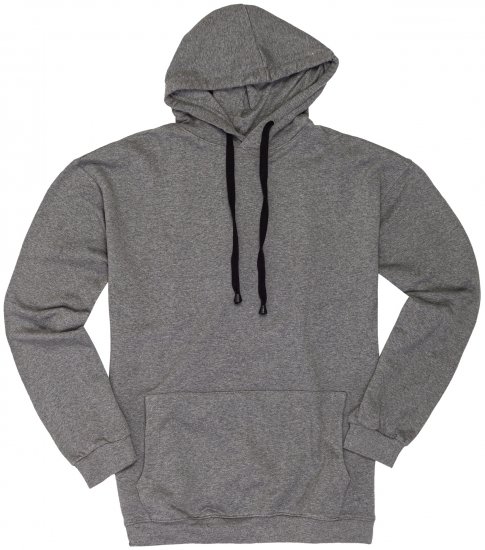 Adamo Athen Hoodie without Zipper Grey - Суичъри & cуичъри с качулка - мъжки суичъри големи размери
