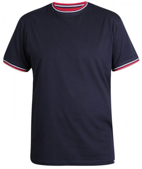 D555 Bates T-shirt Navy - Тениски - мъжки тениски големи размери