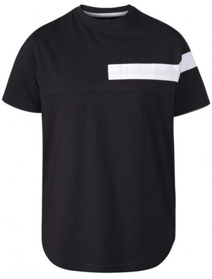 D555 Beat T-Shirt Black - Тениски - мъжки тениски големи размери