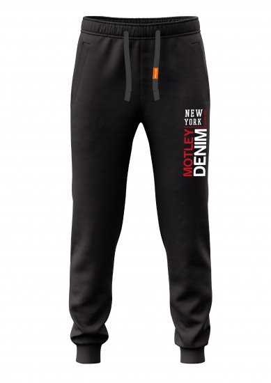Motley Denim Belfast Sweatpants Black - Спортни панталони & Kъси панталони - мъжки спортни панталони големи размери