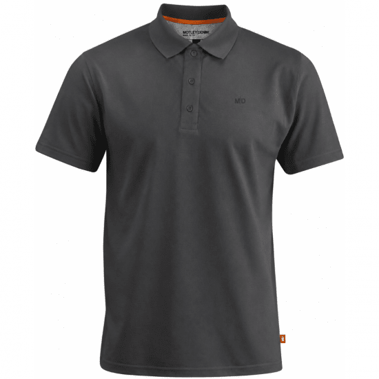 Motley Denim Bratislava Polo Charcoal - Поло тениски - мъжки тениски с яка големи размери