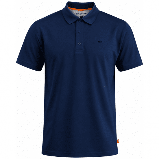 Motley Denim Bratislava Polo Navy - Поло тениски - мъжки тениски с яка големи размери