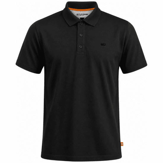 Motley Denim Bratislava Polo Black - Поло тениски - мъжки тениски с яка големи размери