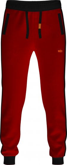 Motley Denim Bremen Sweatpants Red/Black - Спортни панталони & Kъси панталони - мъжки спортни панталони големи размери