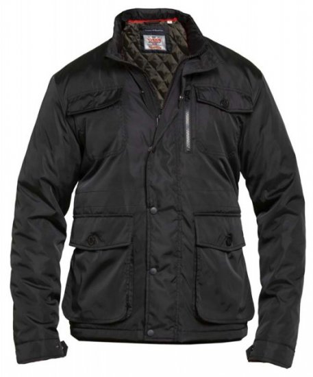 D555 Brentford Jacket Black - Якета - мъжки якета големи размери