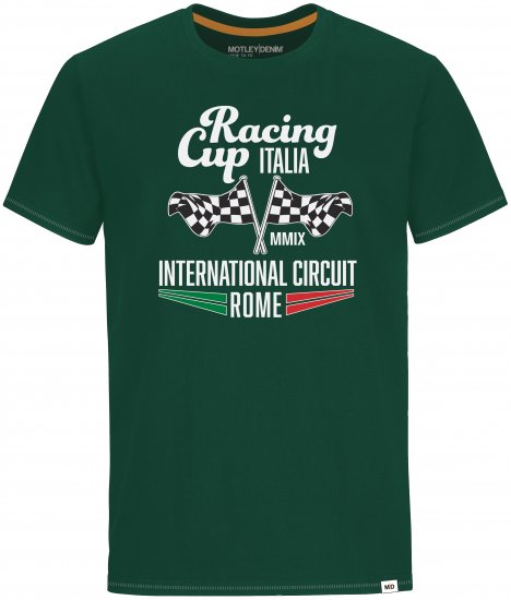 Motley Denim Bristol T-shirt Racing Green - Тениски - мъжки тениски големи размери