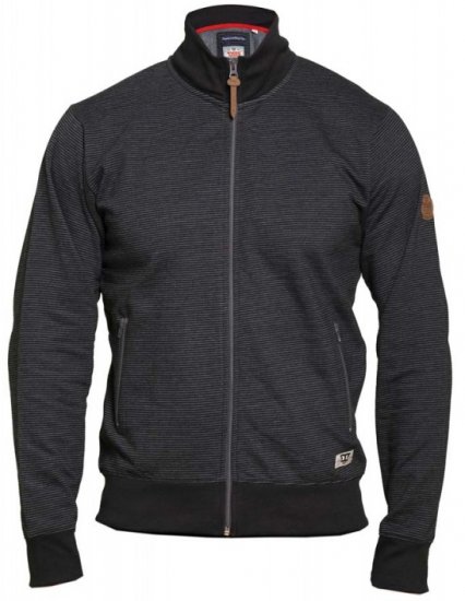 D555 Buxton Full Zip Sweatshirt Black - Суичъри & cуичъри с качулка - мъжки суичъри големи размери