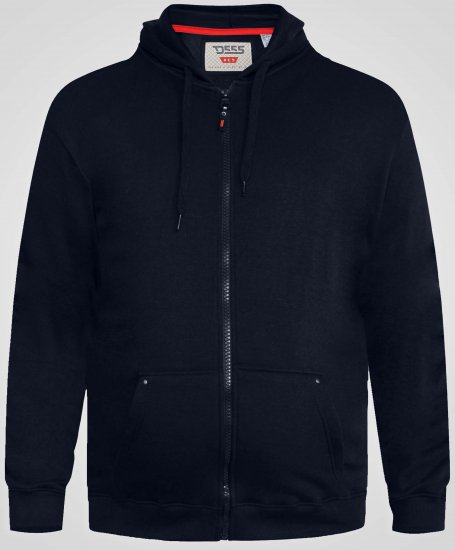 D555 Cantor Hoodie Navy - Суичъри & cуичъри с качулка - мъжки суичъри големи размери