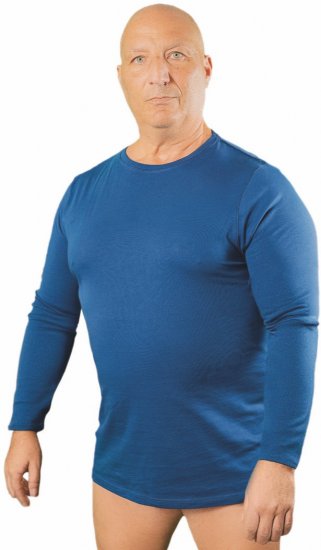 20 Nodi Carbino Sports T-Shirt Long Sleeve Blue - Фитнес дрехи - Мъжки фитнес дрехи големи размери