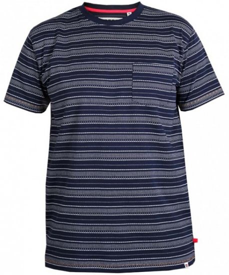 D555 Caspian T-shirt Navy - Тениски - мъжки тениски големи размери
