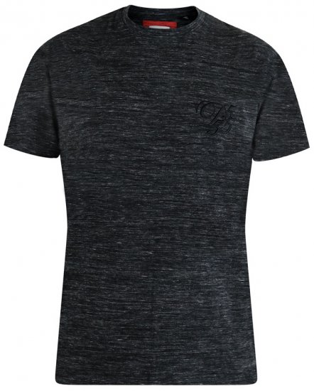 D555 Chalmer Couture Space Dye T-shirt Black - Тениски - мъжки тениски големи размери