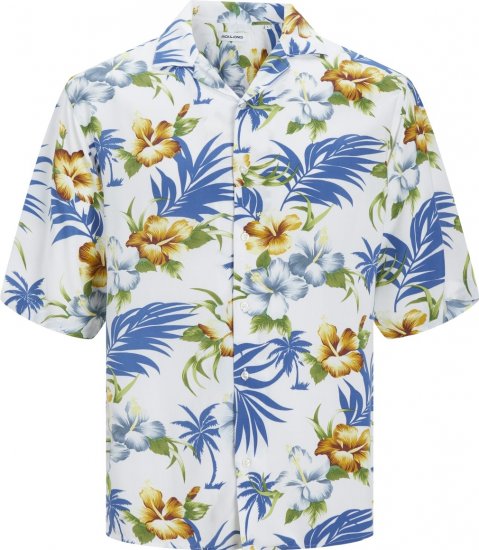Jack & Jones JJEJEFF RESORT SHIRT Cloud Dancer - Ризи - мъжки ризи големи размери