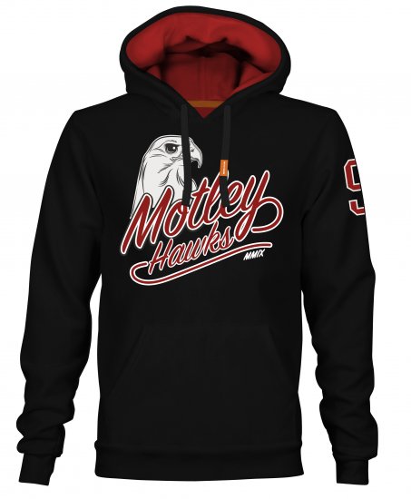 Motley Denim Corby Hoodie Black - Суичъри & cуичъри с качулка - мъжки суичъри големи размери
