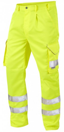 Leo Bideford Cargo Pants Hi-Vis Yellow - Работно облекло - мъжки работно облекло големи размери