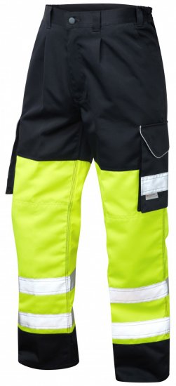 Leo Bideford Cargo Pants Hi-Vis Yellow/Navy - Работно облекло - мъжки работно облекло големи размери