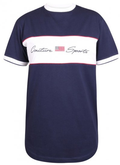 D555 Cullen T-shirt Navy - Тениски - мъжки тениски големи размери