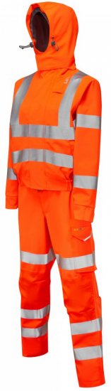 Leo Honeychurch EcoViz 10KX Performance+ Women's Breathable 2-Part Coverall Hi-Vis Orange - Работно облекло - 