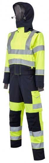 Leo Honeychurch EcoViz 10KX Performance+ Women's Breathable 2-Part Coverall Hi-Vis Yellow/Navy - Работно облекло - 