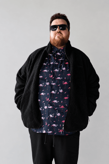Jack & Jones Norrebro Teddy Jacket Black - Якета - мъжки якета големи размери