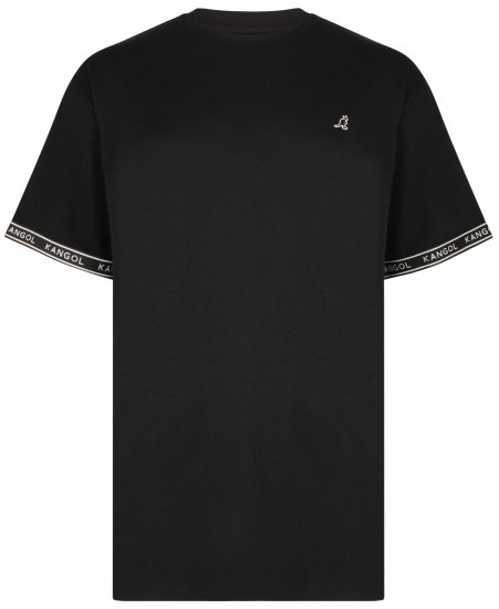 Kangol Descend T-shirt Black - Тениски - мъжки тениски големи размери