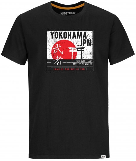 Motley Denim Derby T-shirt Black - Тениски - мъжки тениски големи размери