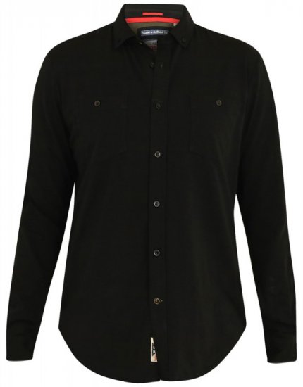 D555 Donnie Long Sleeve Jersey Shirt Black - Ризи - мъжки ризи големи размери