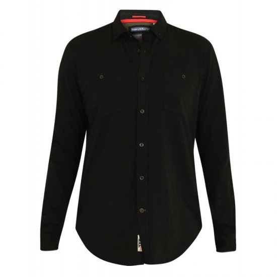 D555 Donnie Long Sleeve Jersey Shirt Black - Ризи - мъжки ризи големи размери