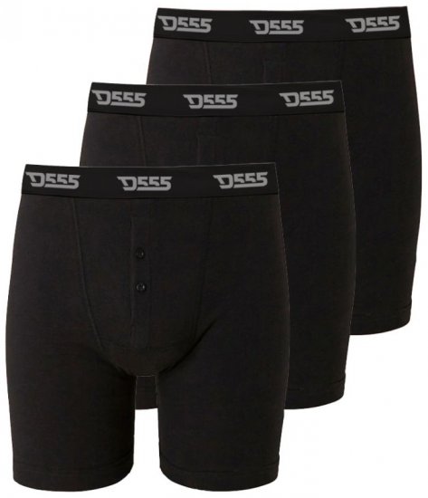 D555 Driver Boxershorts 3-pack Black - Бельо & Бански шорти - Мъжко бельо големи размери