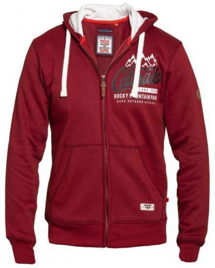 D555 Durham Hoodie Red - Суичъри & cуичъри с качулка - мъжки суичъри големи размери