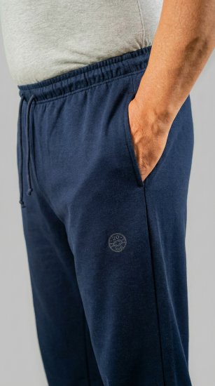 20 Nodi Grecale Stretch Fleece Cotton Sports Pants with Enzyme and Soft Touch Treatment Navy - Спортни панталони & Kъси панталони - мъжки спортни панталони големи размери