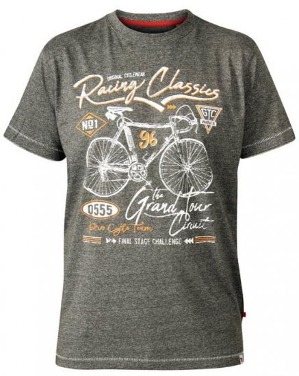 D555 Eastwood Bicycle Crew Neck T-Shirt Khaki - Тениски - мъжки тениски големи размери