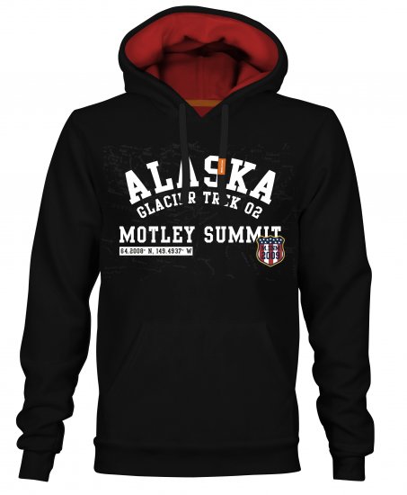 Motley Denim Elland Hoodie Black - Суичъри & cуичъри с качулка - мъжки суичъри големи размери