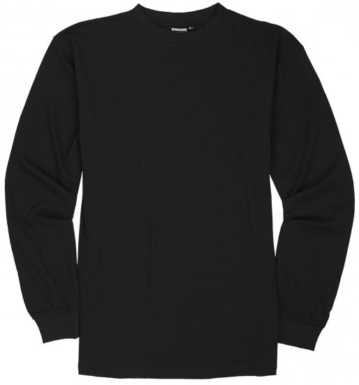 Adamo Floyd Comfort fit Long sleeve T-shirt Black - Тениски - мъжки тениски големи размери