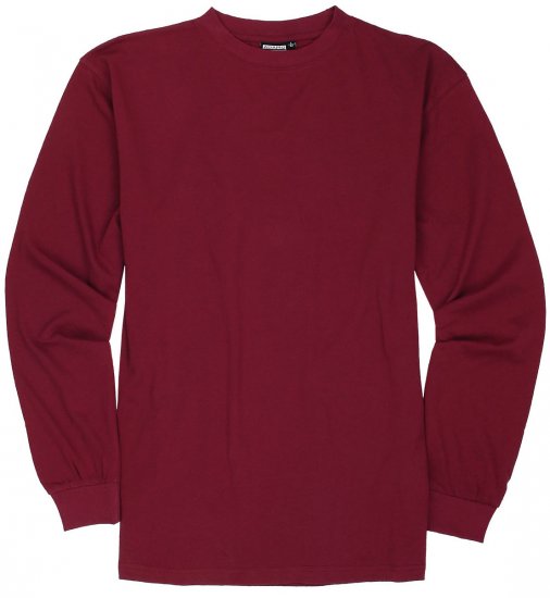 Adamo Floyd Comfort fit Long sleeve T-shirt Burgundy - Тениски - мъжки тениски големи размери