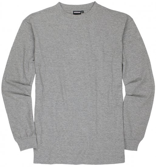 Adamo Floyd Comfort fit Long sleeve T-shirt Grey - Тениски - мъжки тениски големи размери
