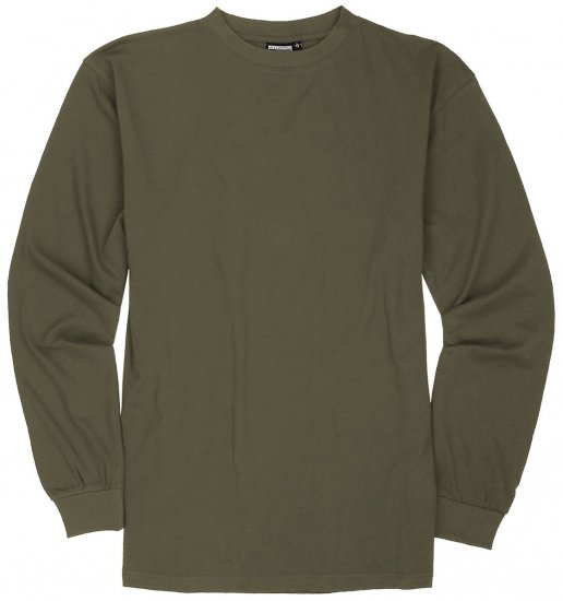 Adamo Floyd Comfort fit Long sleeve T-shirt Khaki - Тениски - мъжки тениски големи размери
