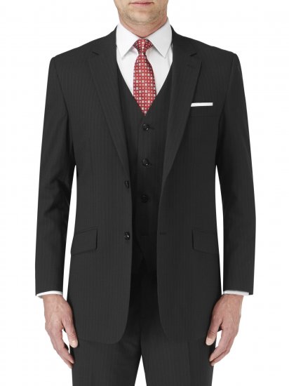 Skopes Darwin Suit jacket Black stripe - Костюми - мъжки костюми големи размери