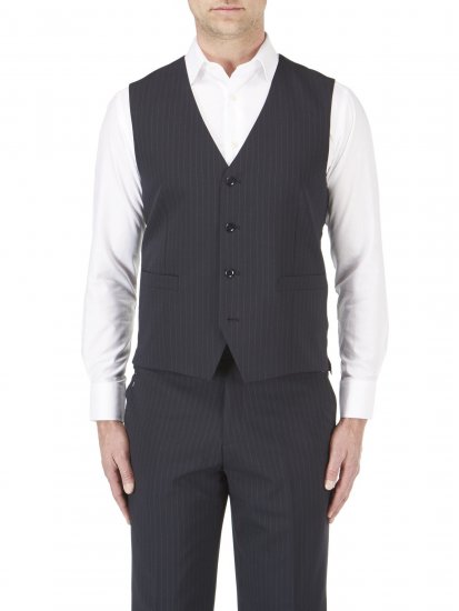 Skopes Darwin Waistcoat Black stripe - Костюми - мъжки костюми големи размери