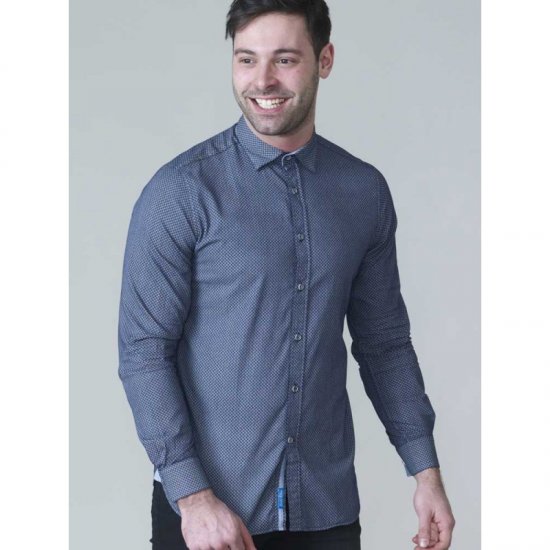 D555 Kermit Long Sleeve Printed Shirt - Ризи - мъжки ризи големи размери