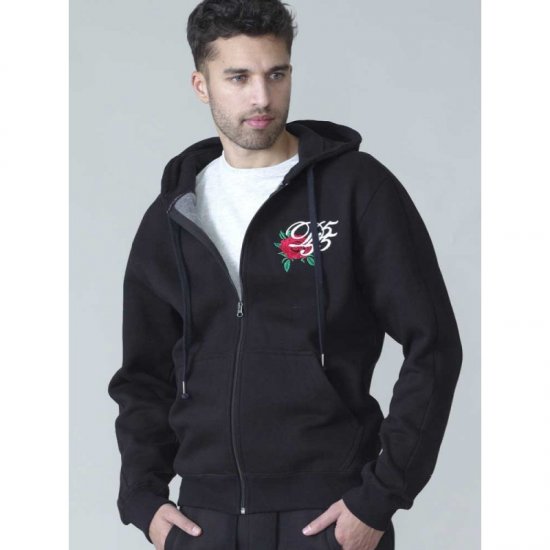 D555 Verlin Couture Full Zip Hoodie Black - Суичъри & cуичъри с качулка - мъжки суичъри големи размери