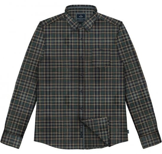 Double Outfitters FS-5230 Карирана риза Тъмнозелено/Бежово - Ризи - мъжки ризи големи размери