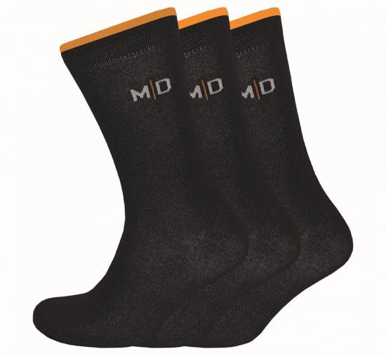 Motley Denim George Socks 3-Pack Black - Бельо & Бански шорти - Мъжко бельо големи размери