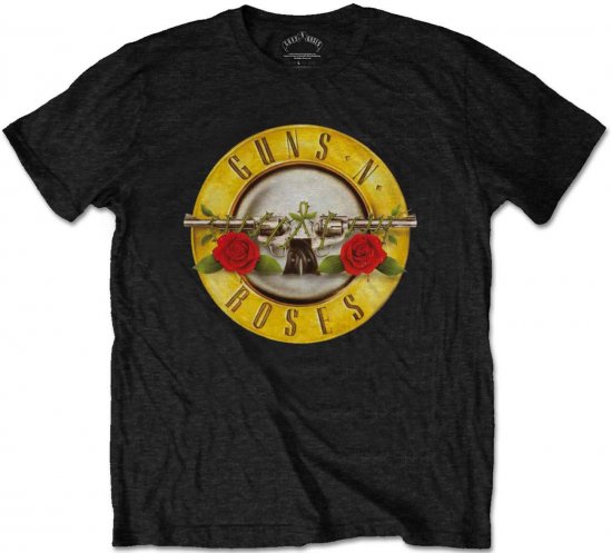 Guns N' Roses Classic logo T-shirt Black - Тениски - мъжки тениски големи размери
